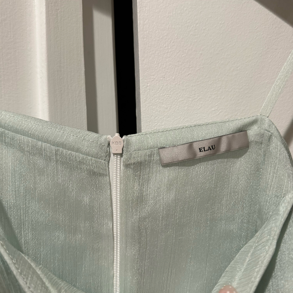Light Blue Mint Ruffle Mini Dress - Picture 7 of 9